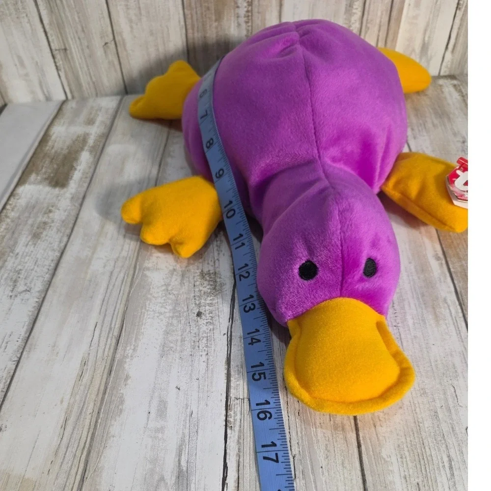 Ty‎ Beanie Buddy Patti the Platypus 1998 Vintage Purple Yellow Large Plush 16 '
